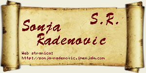 Sonja Radenović vizit kartica